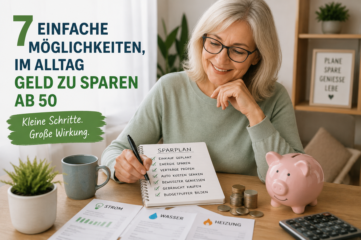 7 einfache Möglichkeiten, im Alltag Geld zu sparen ab 50