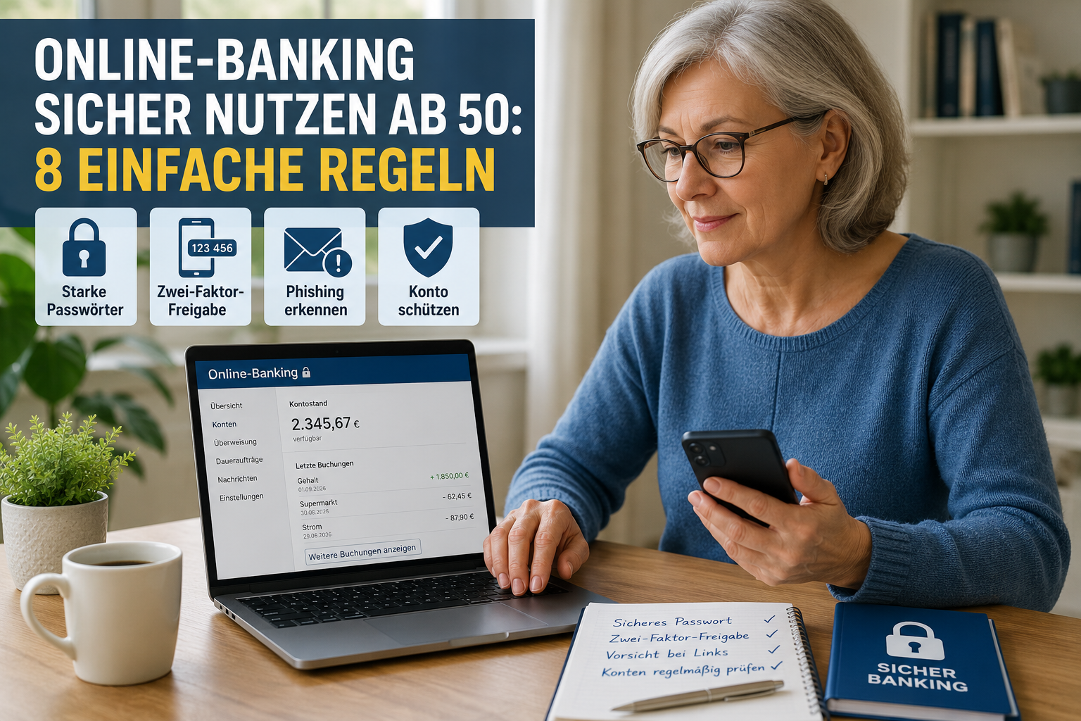 Online-Banking sicher nutzen ab 50: 8 einfache Regeln