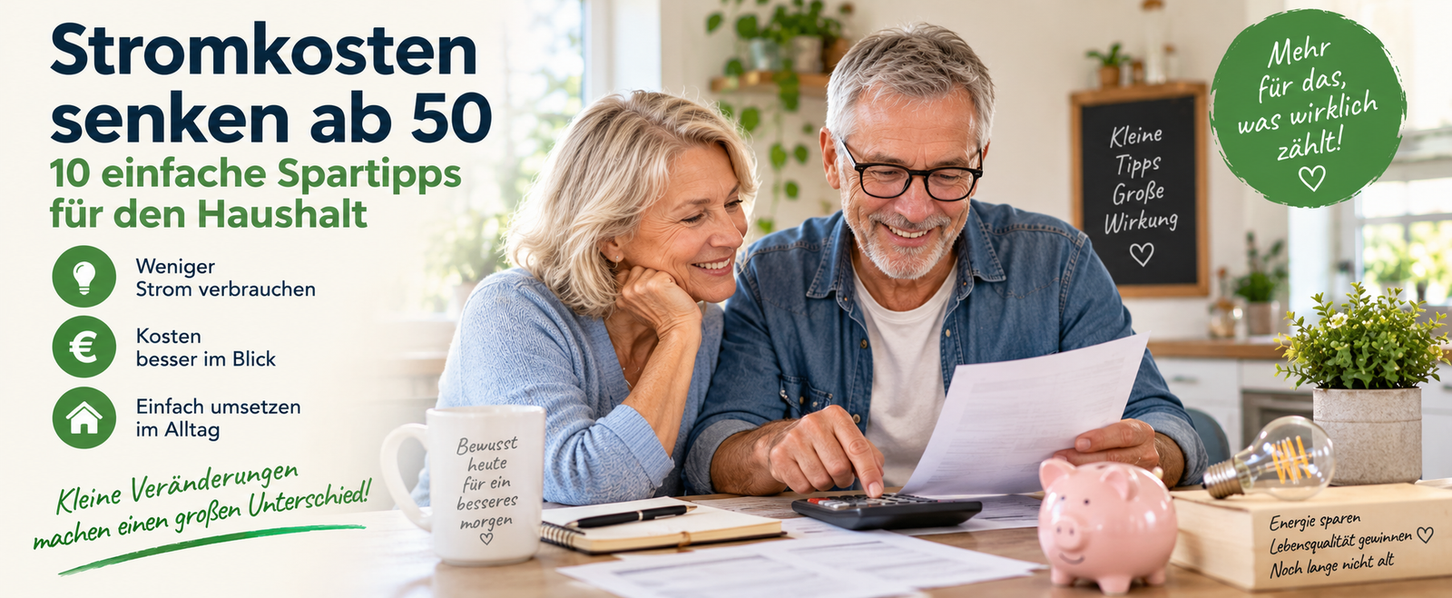 Stromkosten senken ab 50: 10 einfache Spartipps für den Haushalt