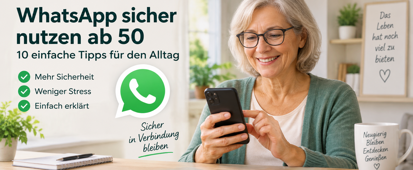 WhatsApp sicher nutzen ab 50: 10 einfache Tipps für den Alltag