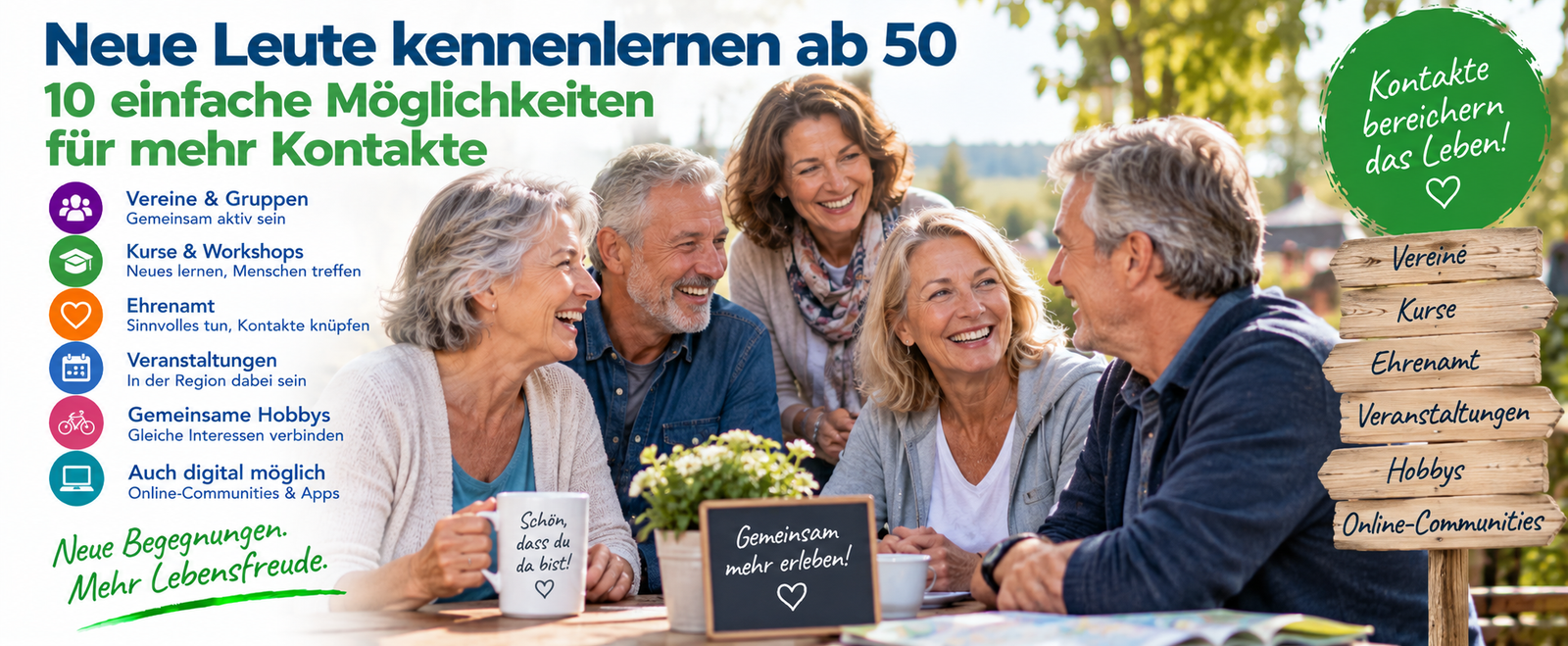Neue Leute kennenlernen ab 50: 10 einfache Möglichkeiten für mehr Kontakte
